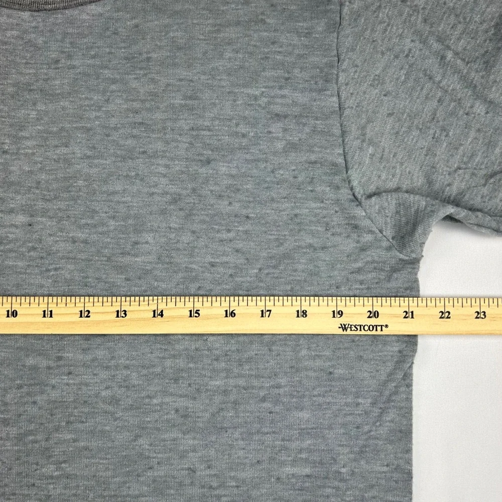 Duofold Mens XL Two Layer Thermal Gray Wool Polypropylene Long Sleeve Distressed